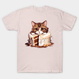 Birthday Cat Cake T-Shirt